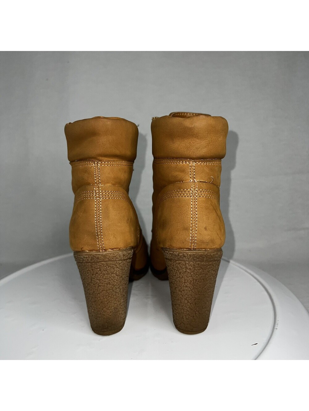 White Mt. Dartford Heeled Boots Sz 6 Women's Tan Lace Up Boots EUC - Picture 5 of 9